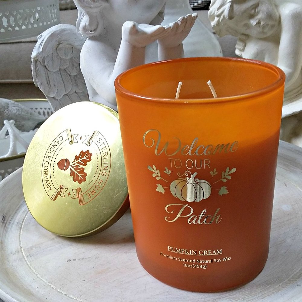 NEW! SOY WAX LARGE Yummy PUMPKIN CREAM Candle